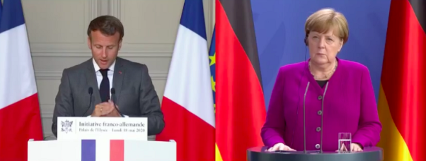 Macron şi Merkel propun un plan de relansare a UE dotat cu 500 de miliarde de euro; Macron îndeamnă la crearea unei ”Europe a Sănătăţii”