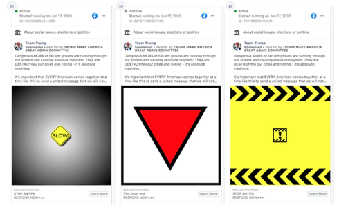 Facebook retrage mesaje publicitare ale campaniei lui Trump care conţineau un triunghi roşu răsturnat, un simbol nazist