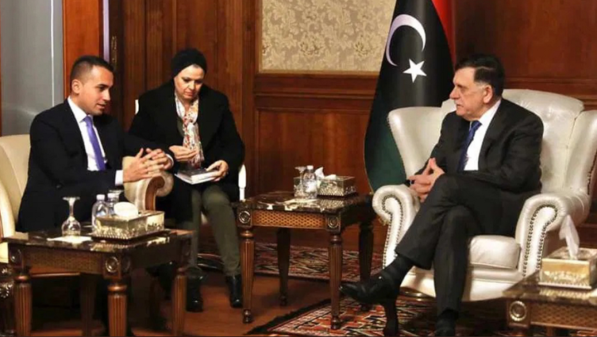 Şeful diplomaţiei italiene Luigi Di Maio, primit la Tripoli de şeful GNA Fayez el Sarraj