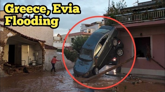 Cel puţin şapte oameni au murit în urma inundaţiilor provocate de ploile torenţiale produse pe insula Evia