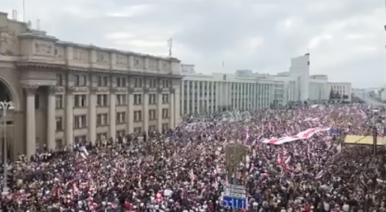 Belarus - Zeci de mii de persoane protestează la Minsk faţă de putere - VIDEO