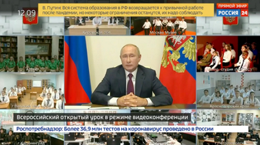 Rusia depăşeşte pragul de un milion de îmbolnăviri de covid-19 la începerea noului an şcolar; Putin îi îndeamnă pe elevi şi studenţi să respecte noile protocoale sanitare