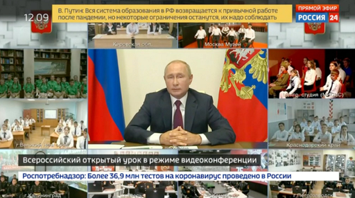 Rusia depăşeşte pragul de un milion de îmbolnăviri de covid-19 la începerea noului an şcolar; Putin îi îndeamnă pe elevi şi studenţi să respecte noile protocoale sanitare