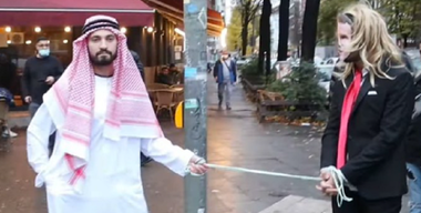 Un youtuber sirian, Fayez Kanfash, anchetat la Berlin în urma unei înregistrări în care se face că biciuieşte un cunoscut deghizat în Macron