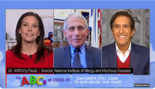 Moş Crăciun este vaccinat şi gata de treabă, îi asigură pe copii Anthony Fauci - VIDEO