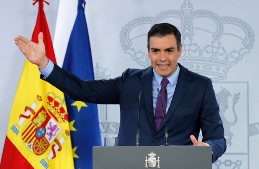 Premierul spaniol Pedro Sanchez, testat negativ pentru Covid-19. El va ieşi din carantină joi