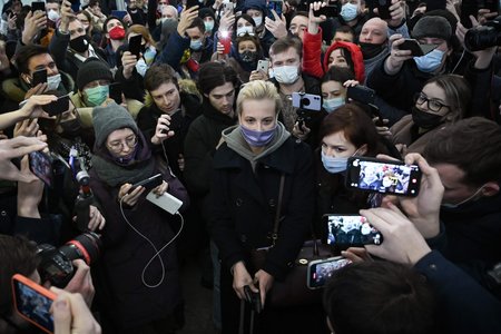 Soţia lui Navalnîi a fost arestată la Moscova, unde are loc una dintre manifestaţiile de susţinere a opozantului Kremlinului