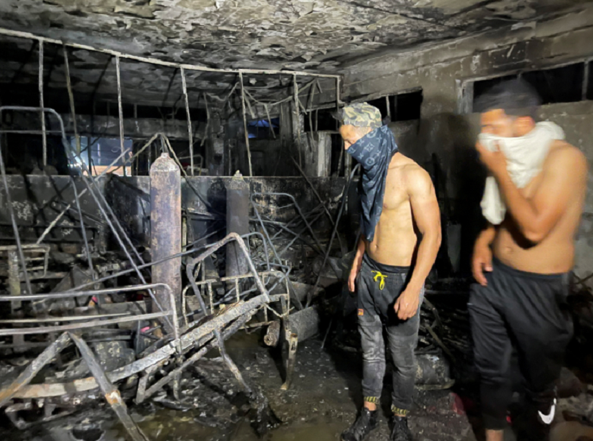 UPDATE-Bilanţul incendiului de la spitalul covid-19 din Bagadad creşte la 27 de morţi şi 46 de răniţi; ministrul Sănătăţii, suspendat; trei zile de doliu naţional