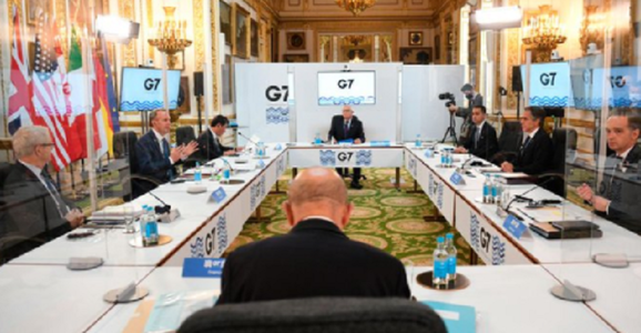Europenii fac front comun, la G7, împotriva Chinei, ”un rival sistemic, un partener în mize globale şi un concurent”, într-o ”strategie comună”, anunţă preşedinţia franceză