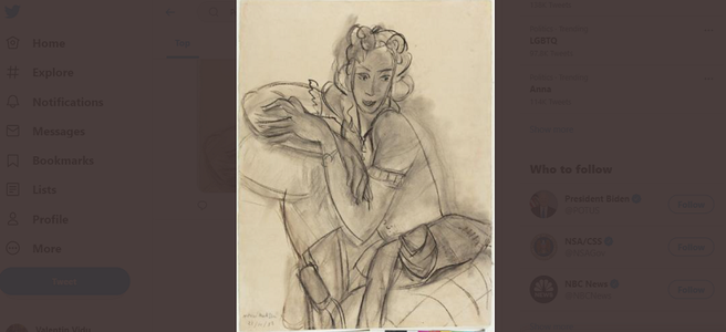 Un desen uitat al lui Matisse, vândut cu 220.000 de euro la licitaţie