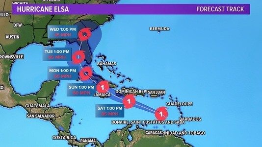 Furtuna Elsa se îndreaptă către Cuba