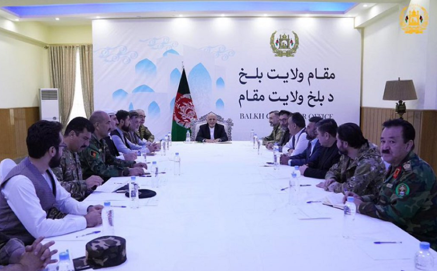 Preşedintele afgan Ashraf Ghani, la Mazar-i-Sharif, pentru a-i remobiliza pe opozanţii talibanilor