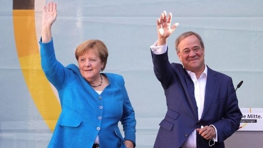 Merkel îndeamnă, la ultimul său miting electoral, în Aachen, la vot cu Laschet, pentru ”viitorul” Germaniei