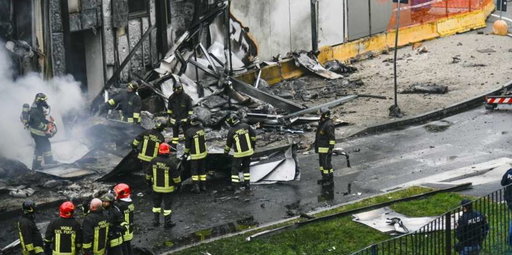 Un avion privat înmatriculat în România s-a prăbuşit în apropiere de Milano. Pilotul - un român de 30 de ani – şi cei şapte pasageri au murit - VIDEO