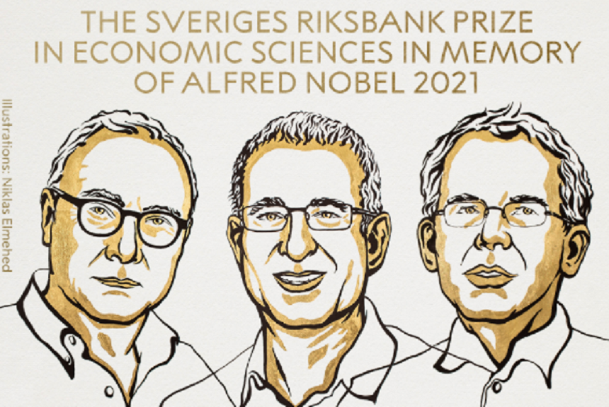 Trei specialişti în economie experimentală, canadianul David Card, americano-israelianul Joshua Angrist şi americano-olandezul Guido Imbens, laureaţi ai Premiului ”Nobel” pentru Economie