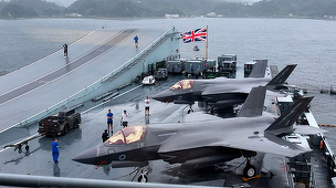 Regatul Unit, SUA şi NATO vor să recupereze înaintea Rusiei epava unui avion F-35 care a căzut în Marea Mediterană de la bordul portavionului britanic HMS Queen Elizabeth