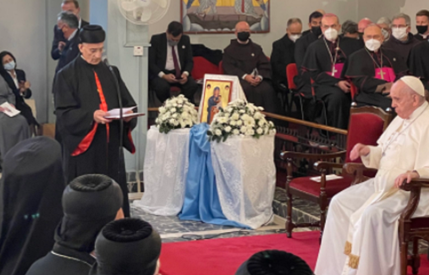 Papa Francisc îndeamnă, în Catedrala maronită din Nicosia, la ”unitate” şi la ”depăşirea diviziunilor”