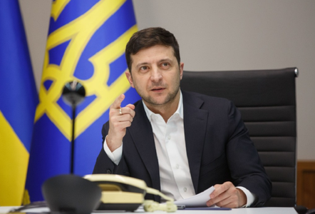 Volodimir Zelenski îşi exprimă frustrarea, într-o întâlnire cu corpul diplomatic ucrainean, faţă de neaderarea Ucrainei la UE şi NATO 