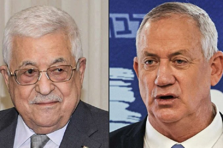 Întâlnire în Israel între preşedintele palestinian Mahmoud Abbas şi ministrul israelian al Apărării Benny Gantz