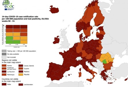 Coronavirus - Întreaga Europă în roşu, cu excepţia României, scrie presa belgiană