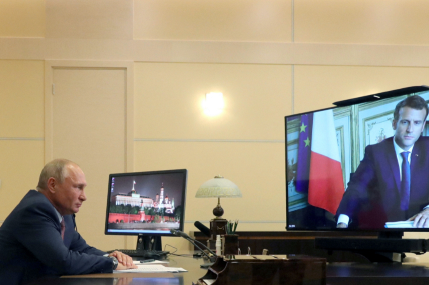 ”Dezacord” între Macron şi Putin, care au convenit asupra  ”necesităţii unei dezescaladări” în criza ucraineană şi unei continuări a dialogului cu europenii