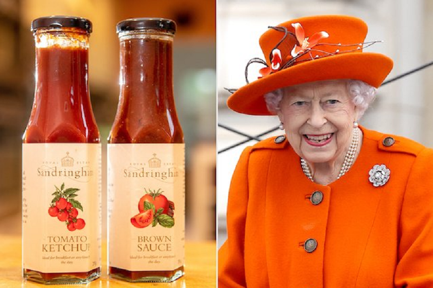 Elizabeth a II-a îşi lansează propriile mărci de ketchup şi sos brun, cu ingrediente de la Sandringham, la 6,99 lire sterline sticla
