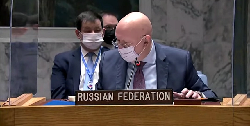 Ambasadorul rus la ONU Vasili Nebenzia acuză SUA vor ”să creeze isterie” şi să ”înşele comunitatea internaţională” prin ”acuzaţii nefondate” privind Ucraina, într-o reuniune publică a Consiliului de Securitate al ONU; Rusia eşuează să împiedice sesiunea