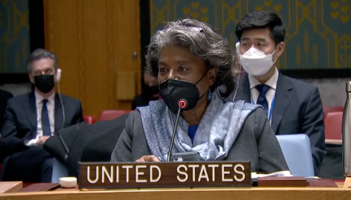 Ambasadorul SUA la ONU, Linda Thomas-Greenfield, afirmă că acţiunile Rusiei în Ucraina ar putea crea o nouă criză a refugiaţilor  una dintre cele mai mari cu care se confruntă lumea astăzi, cu până la cinci milioane de persoane dislocate
