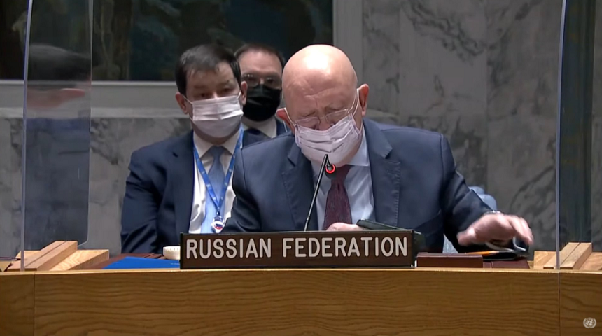 Moscova ţinteşte ”junta la putere în Ucraina”, afirmă ambasadorul rus la ONU / SUA anunţă că depune orezoluţie de condamnare a ”războiului” Rusiei / Putin a ordonat atacul în timpul unei reuniuni a Consiliului de Securitate pe tema crizei ruso-ucrainene