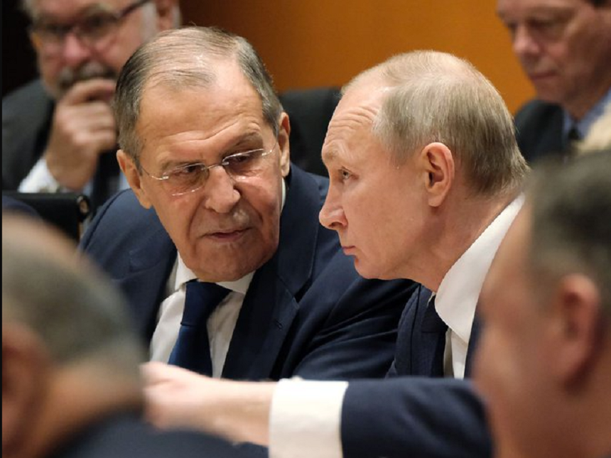 Uniunea Europeană a impus sancţiuni directe preşedintelui Vladimir Putin şi ministrului rus de Externe, Serghei Lavrov 
