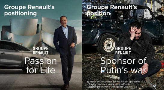 Şeful diplomaţiei ucrainene Dmitro Kuleba îndeamnă la ”boicotarea” mondială a producătorului francez de automobile Renault, pe care-l acuză că este un ”sponsor al războiului lui Putin”