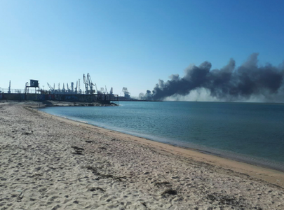 Marina ucraineană anunţă că a distrus nava rusă de transport de trupe Orsk, aparţinând Flotei ruse la Marea Neagră, ancorată în oraşul portuar ocupat Berdeansk