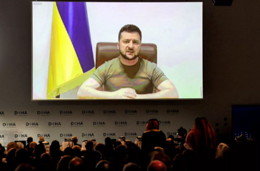 Zelenski acuză Rusia, la Forumul de la Doha, de o alimentare a cursei înarmării nucleare