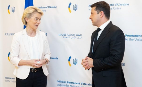 Volodimir Zelenski se va întâlni vineri cu Ursula von der Leyen, preşedinta Comisiei Europene
