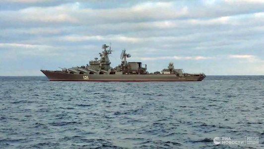 Nava rusească Moskva, grav avariată de o explozie, anunţă Rusia. Ucrainenii susţin că a fost atacată cu rachete Neptun, care protejează Marea Neagră