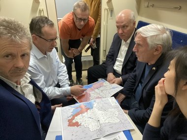 Preşedintele Senatului Republicii Cehe, Milos Vystrcil, şi mai mulţi senatori cehi şi polonezi au vizitat Kievul, la invitaţia preşedintelui Radei Supreme, Ruslan Stefanciuk