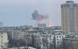 Un atac cu rachetă a lovit oraşul Brovarî în apropiere de Kiev
