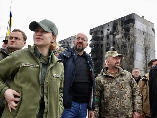Preşedintele Consiliului European, Charles Michel, în vizită în Ucraina: Istoria nu va uita crimele de război care au fost comise în Ucraina