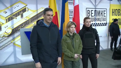 Premierii spaniol Pedro Sanchez şi danez Mette Frederiksen, în vizită la Kiev
