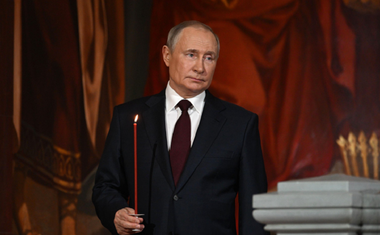 Putin a asistat la slujba de Paşte oficiată de Chiril, la Catedrala Cristos Mântoitorul de la Moscova
