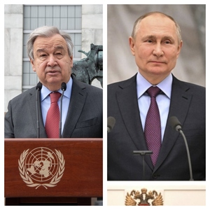 Secretarul general al ONU Antonio Guterres se întâlneşte marţi, la Moscova, cu preşedintele Vladimir Putin