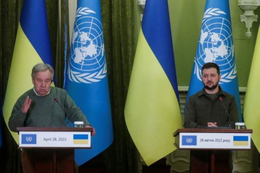 Consiliul de Securitate al ONU a ”eşuat să împiedice şi să pună capăt” Războiului rus în Ucraina, denunţă Guterres la Kiev, într-o conferinţă comună cu Zelenski