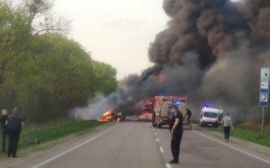 Accident grav în vestul Ucrainei: cel puţin 27 de oameni au murit