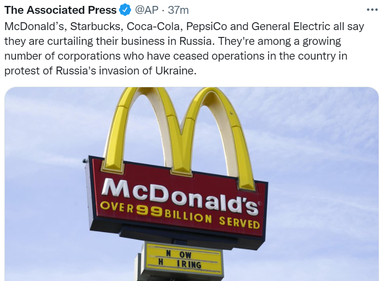 McDonald's va părăsi definitiv Rusia, după 30 de ani
