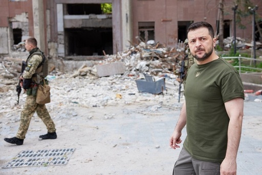 Zelenski a făcut o vizită în sudul Ucrainei - FOTO