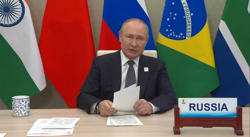 Putin îndeamnă ţările membre BRICS la cooperare împotriva acţiunilor ”egoiste şi necugetate” ale Occidentului şi atribuie efectul asupra economiei mondiale sancţiunilor impuse Rusiei şi nu invaziei sale a Ucrainei