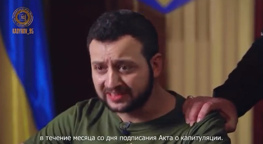 Kadîrov înscenează capitularea lui Zelenski într-un videoclip parodic