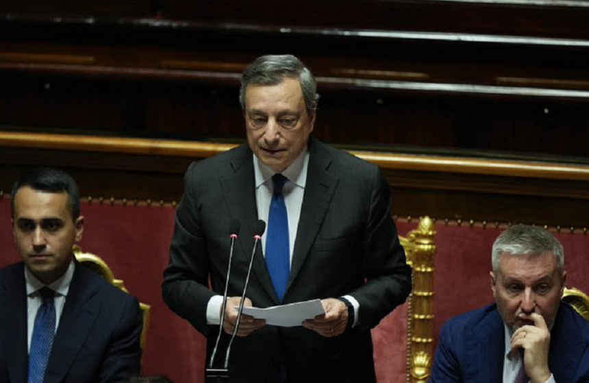 Trei partide din coaliţia lui Draghi, Liga, Forza Italia şi M5S, refuză să-i acorde un vot de încredere