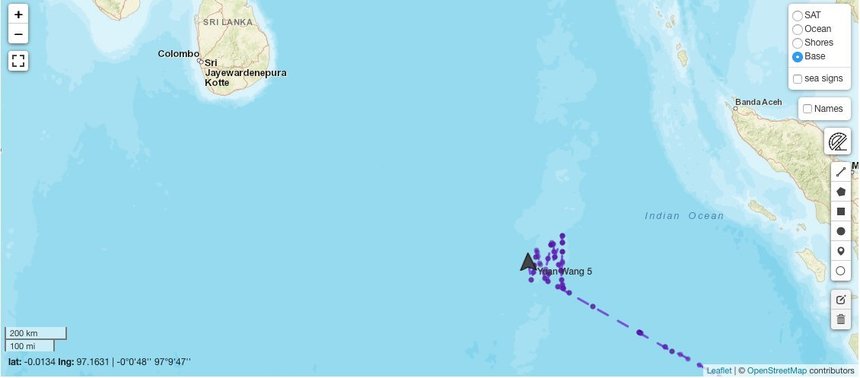 O navă chineză, suspectată de spionaj de către India, a părăsit portul Hambantota din Sri Lanka, după o şedere de o săptămână
