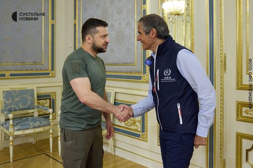 Zelenski s-a întâlnit cu şeful AIEA, înainte de vizita delegaţiei agenţiei la centrala de la Zaporojie